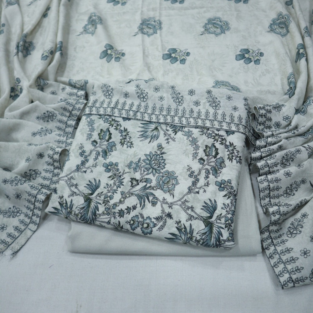 Karandi with Double Pati EMB Shawl (1805-006)