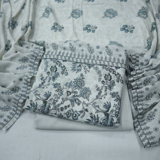 Karandi with Double Pati EMB Shawl (1805-006)