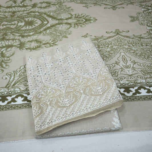 HZ Embroidered Khaddar with Wool Shawl (1843-002)