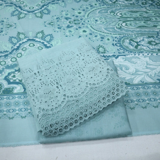 HZ Embroidered Khaddar with Wool Shawl (1843-003)