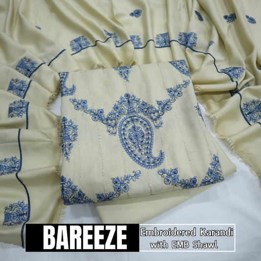 Bareeza EMB Karandi with EMB Shawl (1849-011)