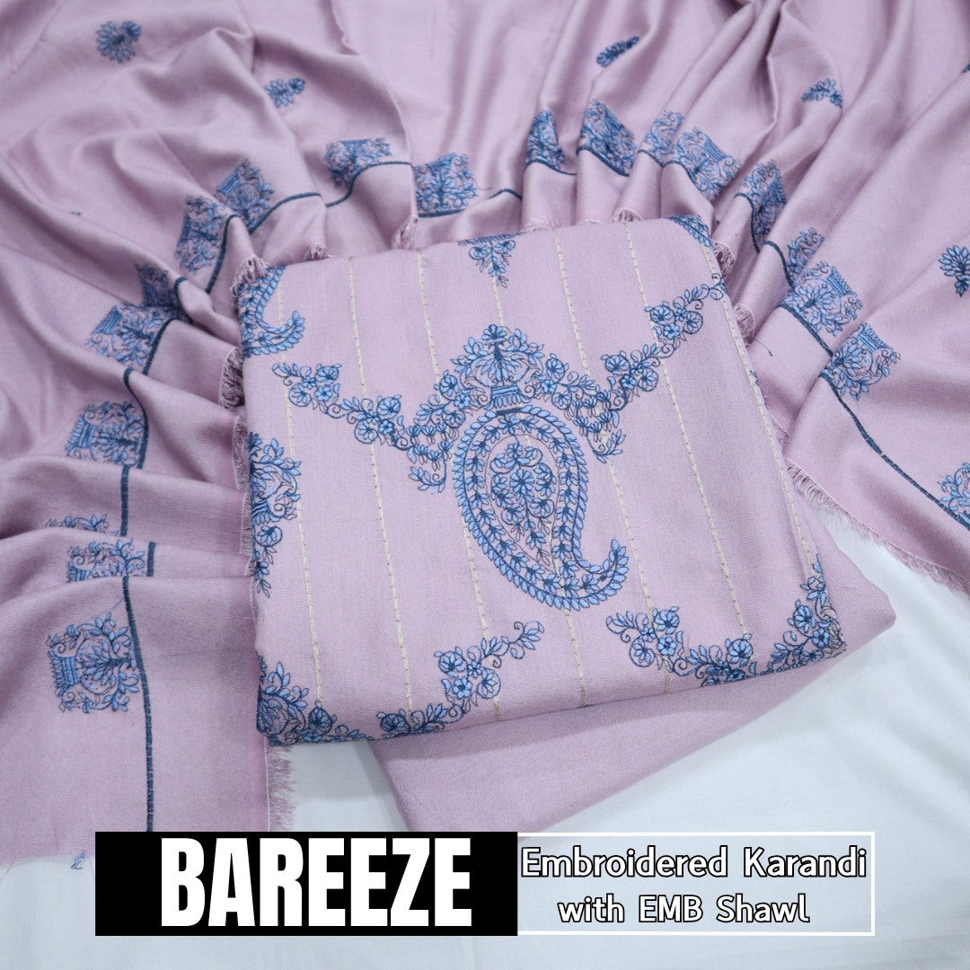 Bareeza EMB Karandi with EMB Shawl (1849-015)