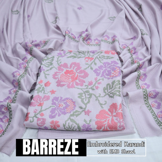 Bareeza EMB Karandi with EMB Shawl (1849-016)
