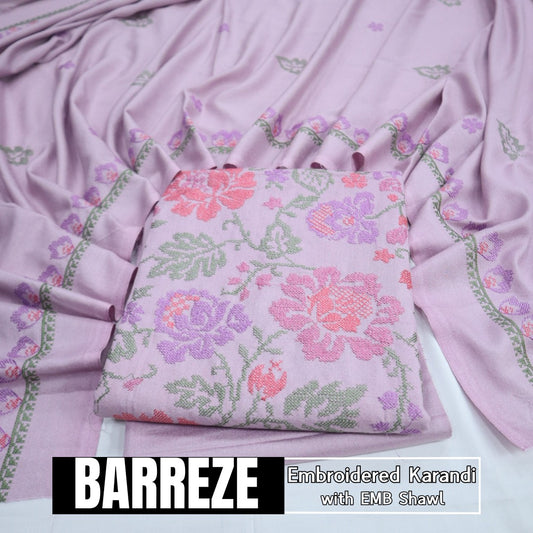 Bareeza EMB Karandi with EMB Shawl (1849-019)