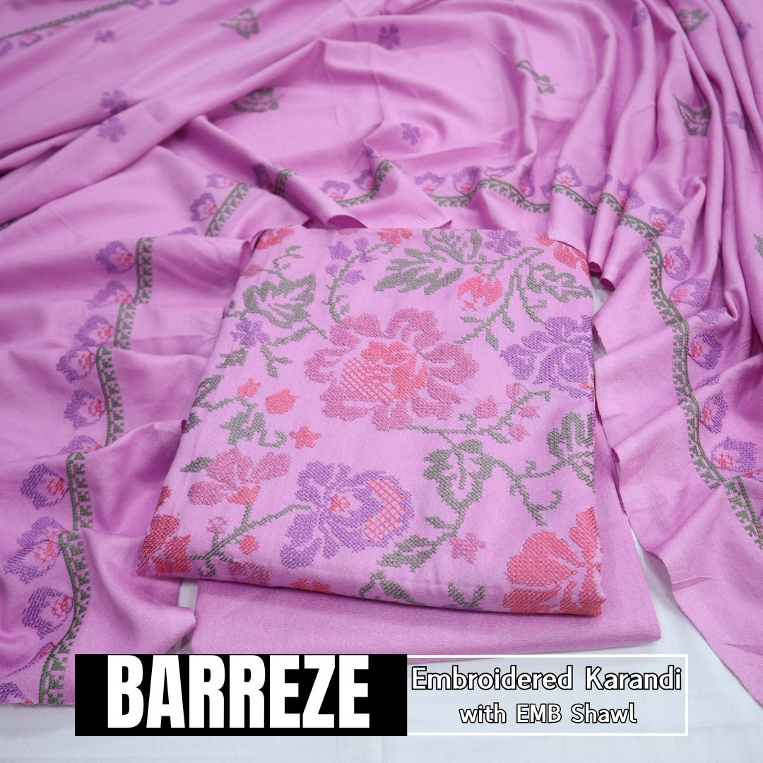 Bareeza EMB Karandi with EMB Shawl (1849-020)