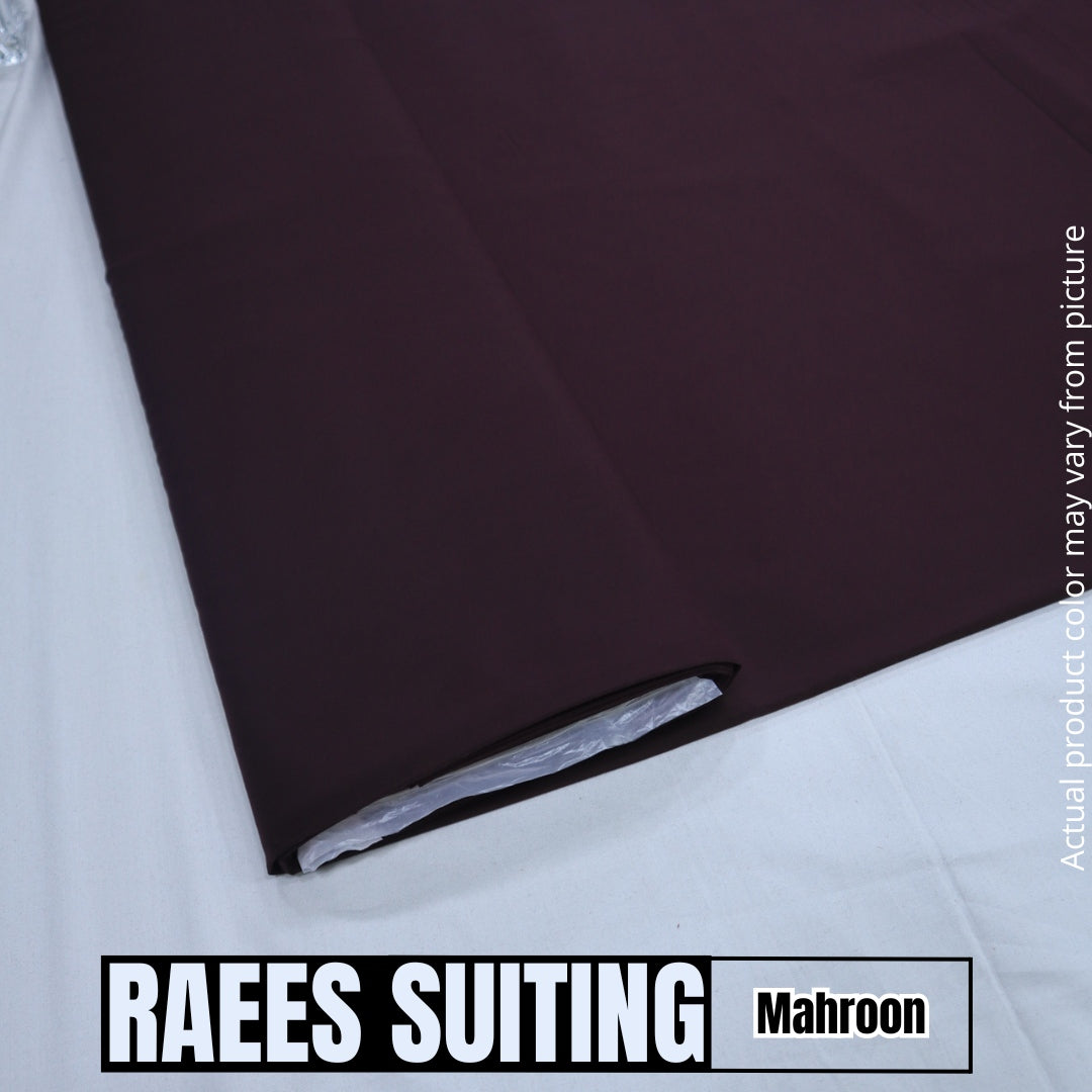 Raees Suiting -Mahroon (1882-011)