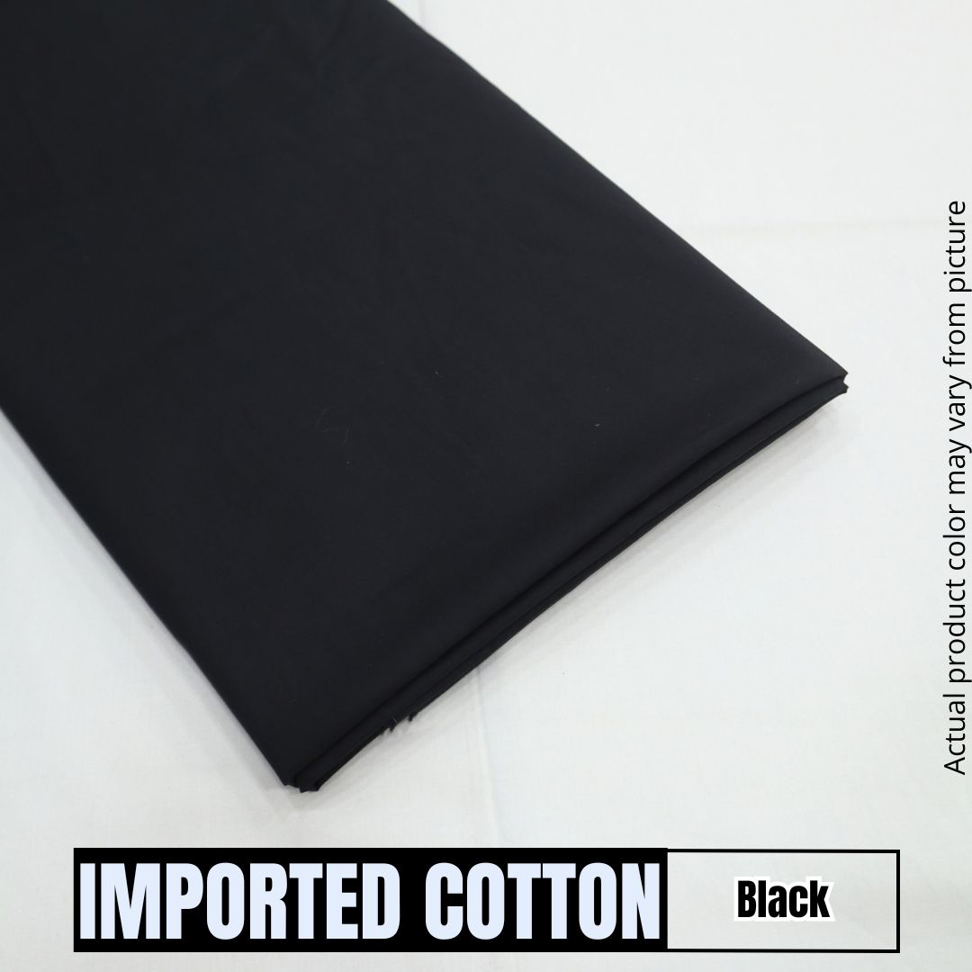 Imported Pure Soft Cotton - Black (1904-003)