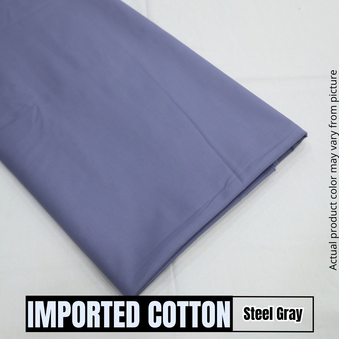 Imported Pure Soft Cotton - Steel Gray (1904-009)