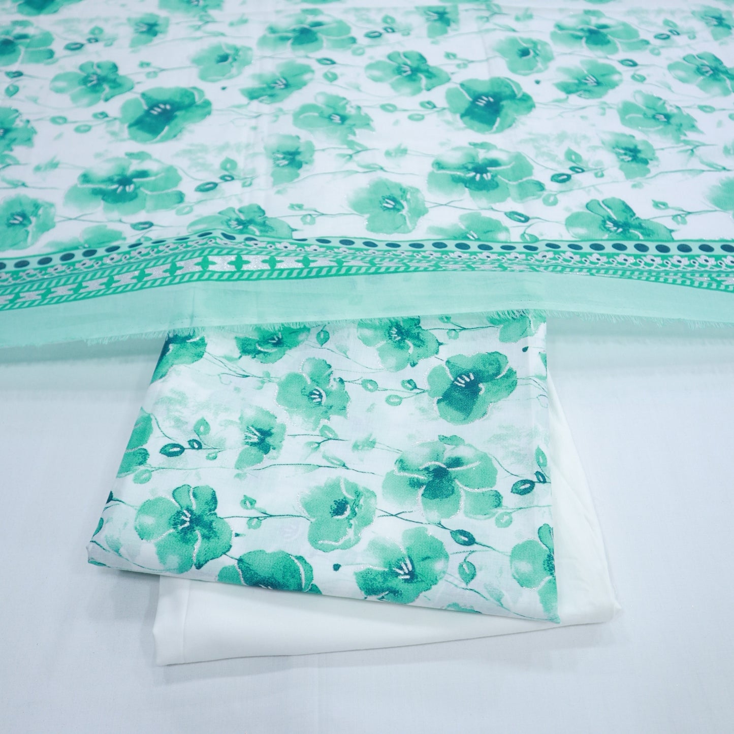 Digital Print Lawn with Glitter by M.E (1914-008)