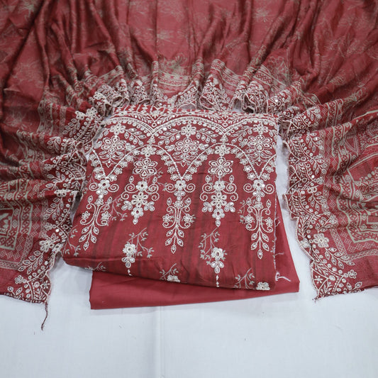 Daman EMB Cut-Work Dupatta by Mehak (1933-003)