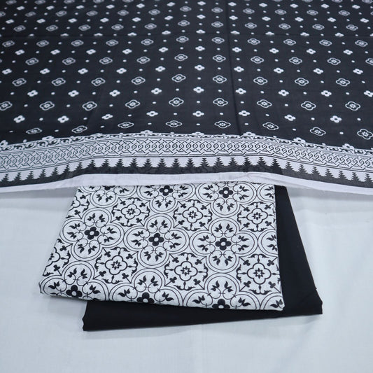 B&W Printed Lawn 3 Piece by Regalia (1942-002)
