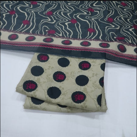 Bin Saeed Print Cotton 3 Piece (1959-001)