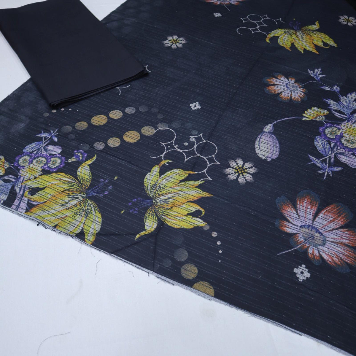 Velvet Dhanak with Dyed Suit 3 Piece (1995-005)