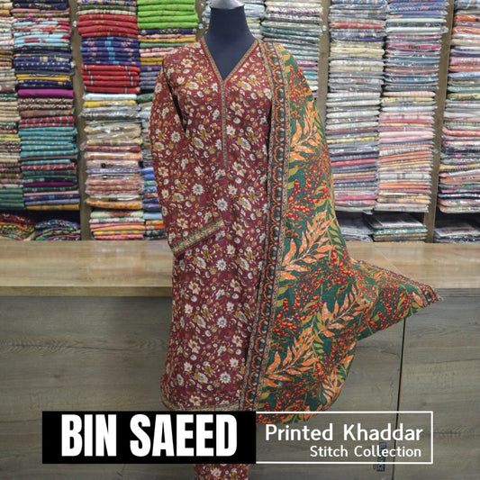 Bin Saeed Printed Khaddar Stitch (1585-003)